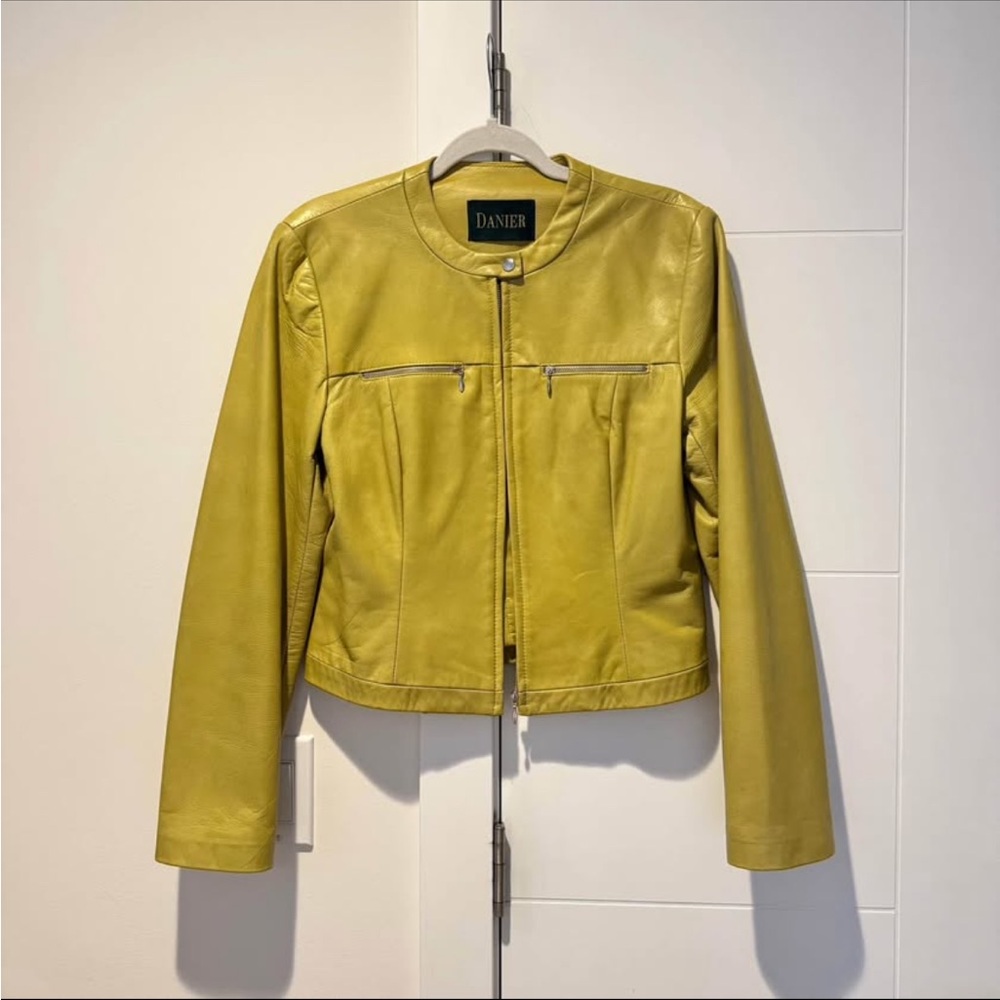 Danier lime leather jacket